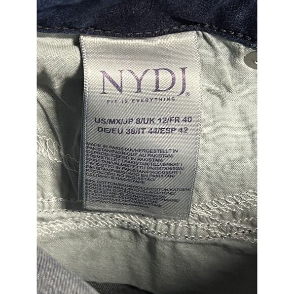 NYDJ Jeans Women 8 Marilyn Straight Mid Rise Lift Tuck Minimalist Casual Capsule - Picture 9 of 11